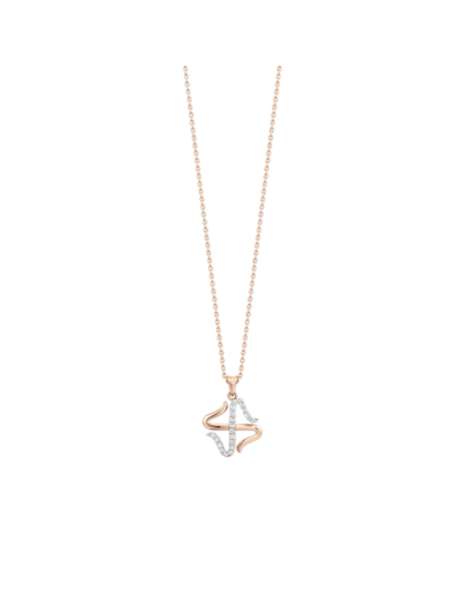 Trendy 925 Sterling Silver CZ Stone Gold Plated Pendant With Chain For Women By Kesardeep